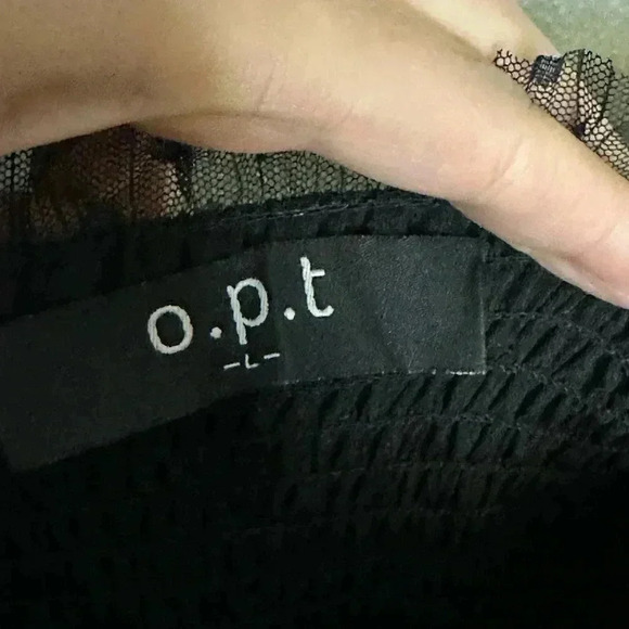 O.P.T Square Neck Smocked Midi Dress Large - Picture 6 of 7